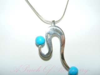 Barra Sterling Turquoise Contemporary Pendant Necklace  