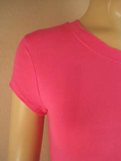 Women/Junior Basic Plain Short Sleeve Crew ROUND TEE Stretch T Shirts 