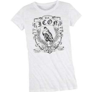  Icon Womens Swap Meet T Shirt   Medium/White Automotive