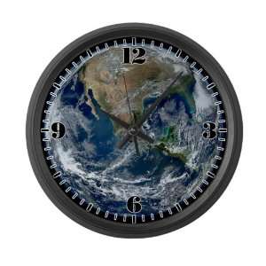   Wall Clock Earth in HD from 2012 Satellite Photo 