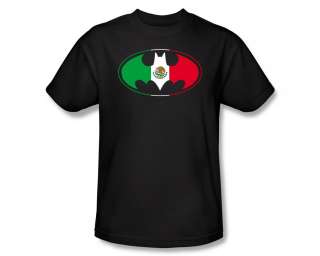 Batman Logo Mexican Flag DC Comics Superhero T Shirt Tee  