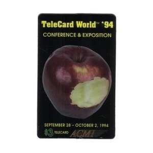   Card $3. TeleCard World 94 (New York   09/94) Big Apple With Bite