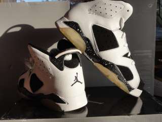 Nike Jordan 6 White Black Preschool Shoes Kids 12.5  