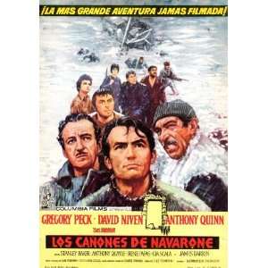 The Guns of Navarone Poster Spanish B 27x40 Gregory Peck David Niven 