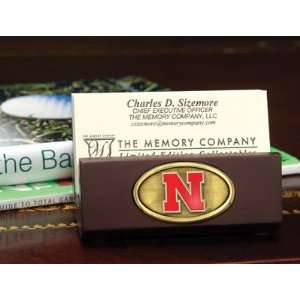    NCAA Nebraska Cornhuskers Business Card Holder: Home & Kitchen