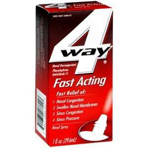   pack of 5 FOUR WAY NASAL SPRAY FAST ACT 1 oz