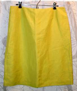 Very beautiful. Nice fabric. Kate Hill Lime Green Linen Size 12 Skirt 