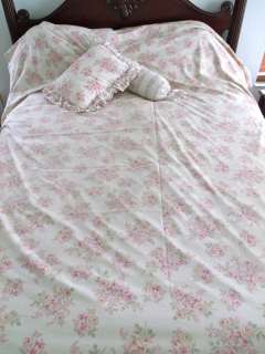 Simply Shabby Chic Blush Beauty QUEEN duvet cover ROSES Ashwell HTF 
