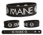 the maine rubber bracelet wristband black and white 