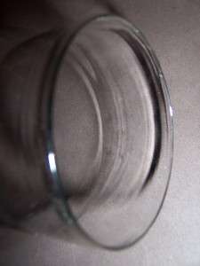 Vtg SIGNED Flint Glass Beaded Crimp Top Oil Lamp Chimney #2 Burner 