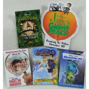  Promo Pins set of 5 included are The Jungle Book, James And The 