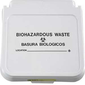  Hamper Label, Biohazardous Waste   Black Lettering, pack 