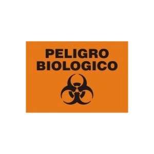  PELIGRO BIOLOGICO (W/GRAPHIC) Sign   7 x 10 Dura Plastic 