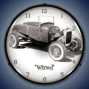  Wired Lighted Wall Clock: Home & Kitchen