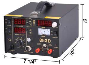 SMD HOT AIR IRON POWER SUPPLY REWORK SOLDERING STATION  