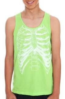  Lime Green Ribcage Tank Top Clothing