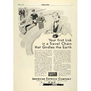  1931 Ad American Express Co Broadway New York City World 