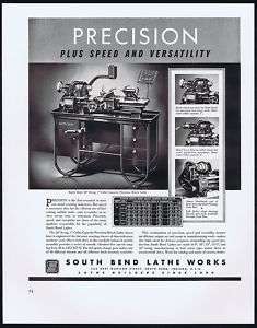 1941 South Bend Lathe Works Indiana USA Print Ad  