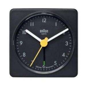    square quartz alarm clock black BN C002 BK by braun