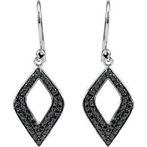    Sterling Silver PAIR Genuine Black Spinel Earrings: Jewelry