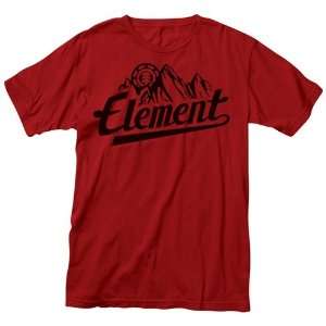 Element T Shirts Mountain Top   Red 