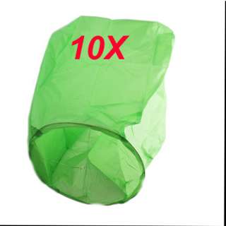 10X Sky Fire Chinese Lantern Party Hot Sell light green  