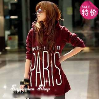   women long thicken hoodie MM02 simple letter Hip length outwear  