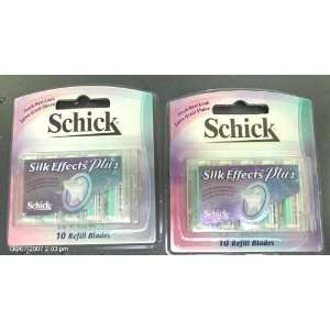  Schick Silk Effects Plus Refill Blades, 10 Count Packages 