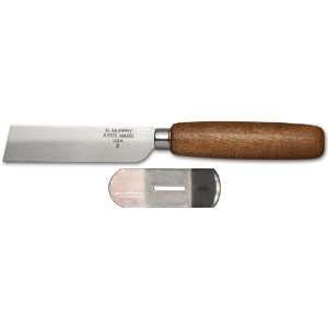   Shoe Knife 3 Carbon Blade, Bent Guard, Brown Handle
