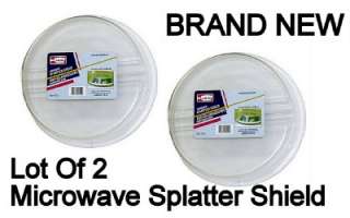 LOT OF 2 Microwave NO SPLATTER Shield FOOD Dish Cover  