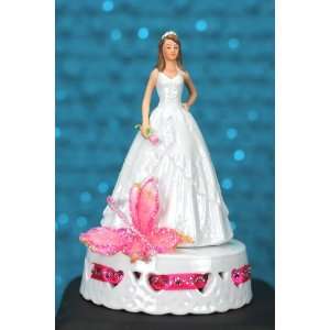  Quinceañera Cake Topper with Butterfly: Home & Kitchen