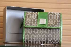 Giani Bernini Signature Print and Leather Wallet NIB  