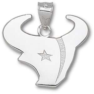  Houston Texans NFL Horn Logo 1 Pendant (Silver) Sports 