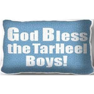  Univ of North Carolina God Bless the Tarheel Boys Pillow 
