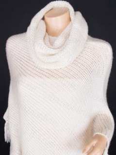Free Shipping Knit Long Turtleneck Fringes Poncho Sweater Top  