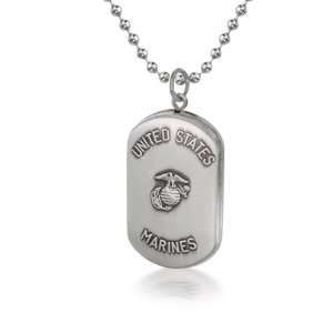 Bling Jewelry Sterling Silver United States Marines Dog Tag Locket 