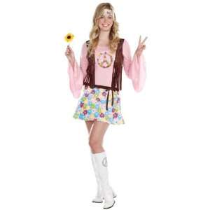 Lets Party By Dreamgirl Peace Baby! (Light Up) Teen Costume / Pink 