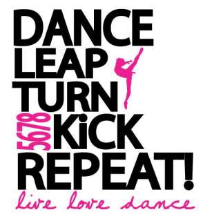 Dance Leap Kick Pink/Black Wall Decal   
