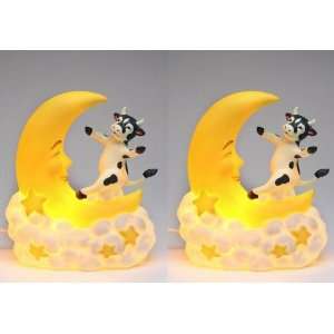  Cow Jump Over the Moon Night Light, Set of 2
