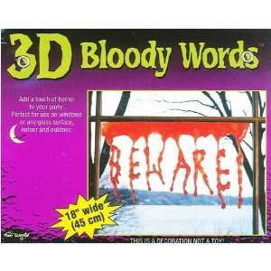  3D Beware Bloody Drips Gory Halloween Prop Toys & Games