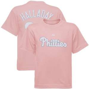 com Majestic Philadelphia Phillies #34 Roy Halladay Youth Girls Pink 