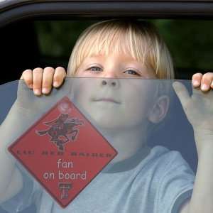    Texas Tech Red Raiders Lil Fan On Board Car Sign Automotive