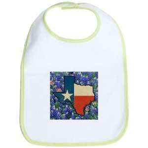  Baby Bib Kiwi Texas Flag Bluebonnets 