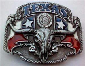 BRAND NEW TEXAS STATE COWBOY FLAG RODEO BELT BUCKLE  