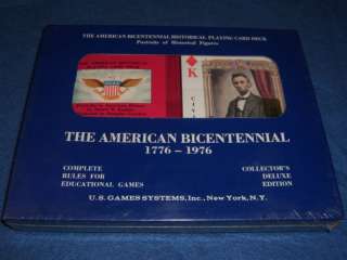 BICENTENNIAL Historical Playing Cards LINCOLN GRANT  