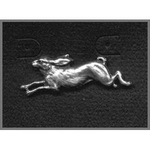  Rabbit or Hare Pin   Solid Pewter 