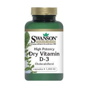  High Potency Vitamin D 3 1,000 IU 30 Caps   Swanson 