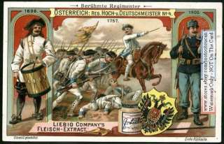 Osterreich Hoch Und Deutschmeister Uniforms 1900 Card  