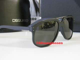 BRAND NEW DSQUARED DQ0005 02N Size 59 Black Ruthenium , Green Lenses 