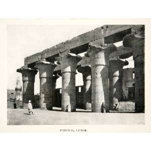  1911 Print Luxor Egypt Portico Temple Columns Ancient 